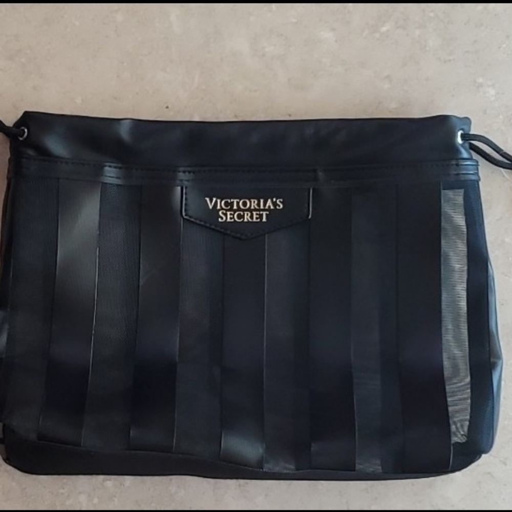 Victoria's Secret Black Makeup & Toiletries Bag